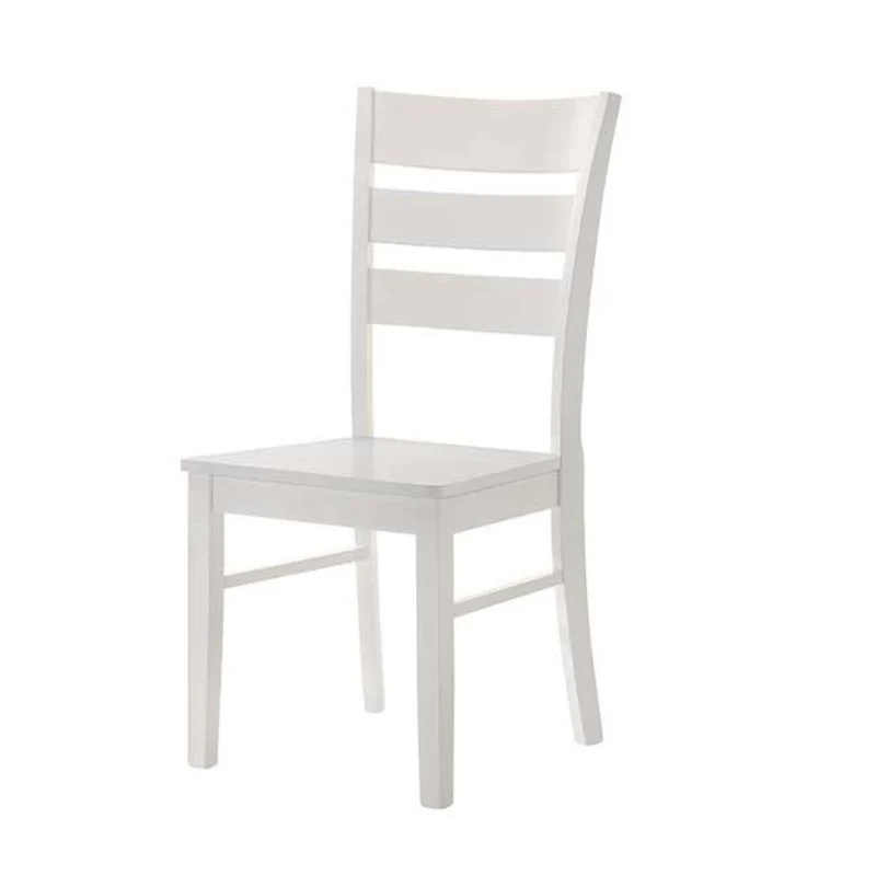 Set 2 Sedie in legno colore bianco con schienale a tre fasce - Lisa