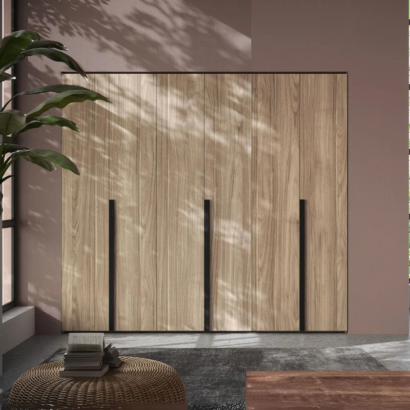 Armadio con 6 ante battenti colore noce america 276x250H cm - Coco