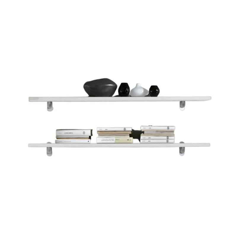 Coppia mensole colore bianco frassinato 120x23 cm
