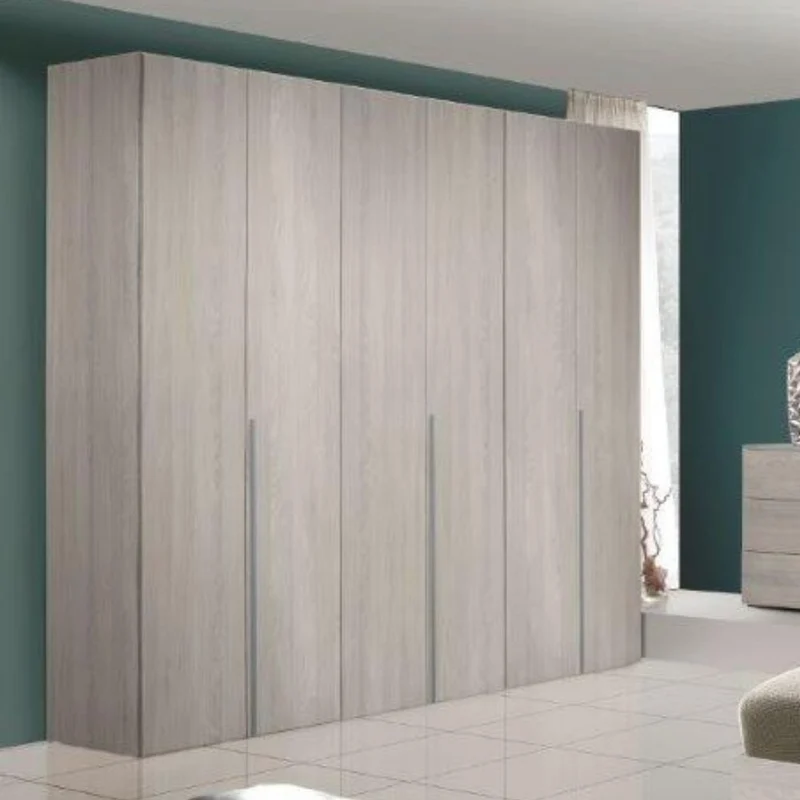 Armadio a 6 ante battenti colore perla 241x240H cm - Urano