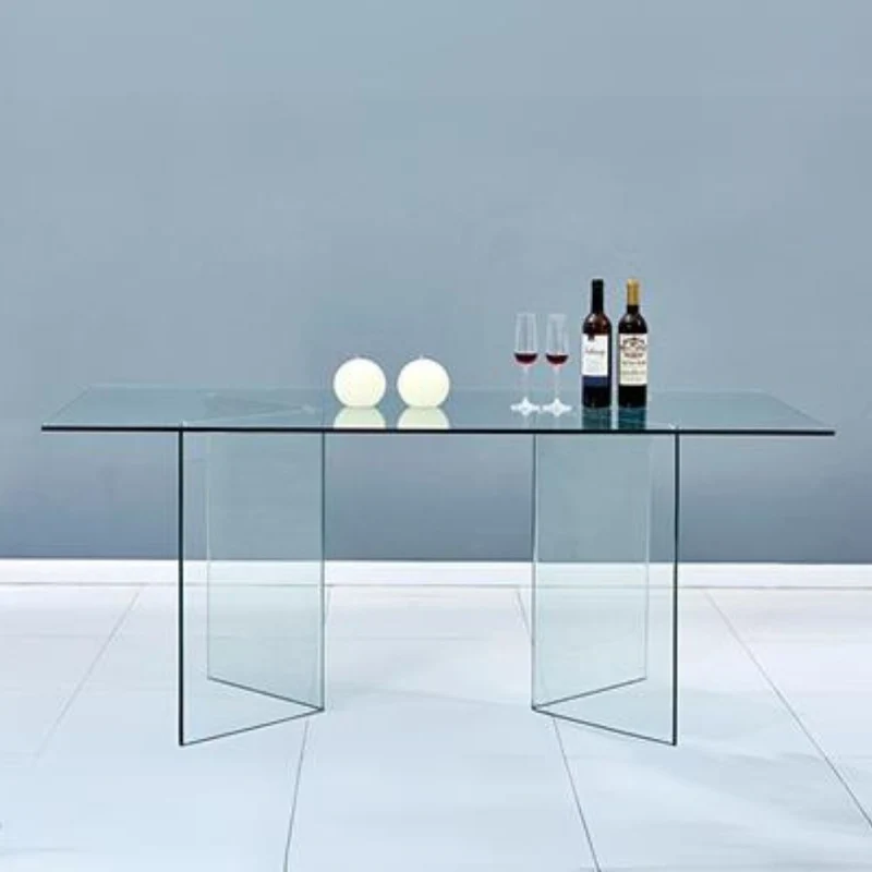 Tavolo in vetro trasparente temperato 160x75H - Nespolo