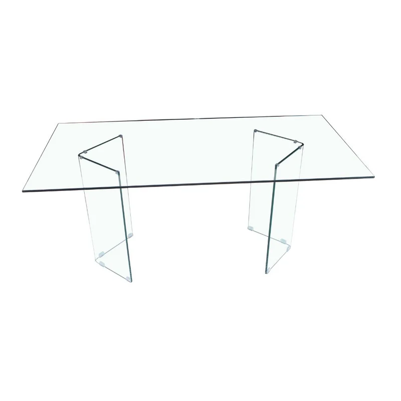 Tavolo in vetro trasparente temperato 160x75H - Nespolo