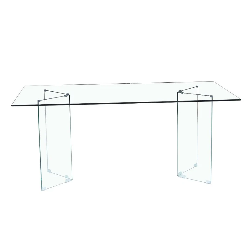 Tavolo in vetro trasparente temperato 160x75H - Nespolo