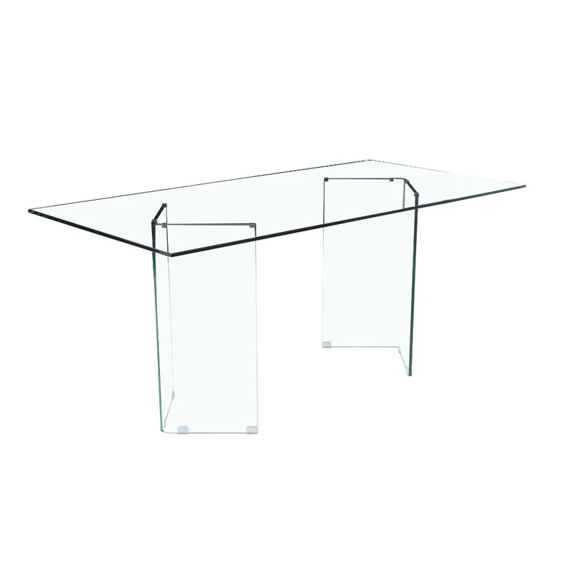 Tavolo in vetro trasparente temperato 160x75H - Nespolo