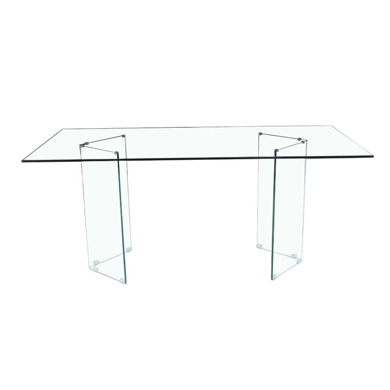 Tavolo in vetro trasparente temperato 160x75H - Nespolo