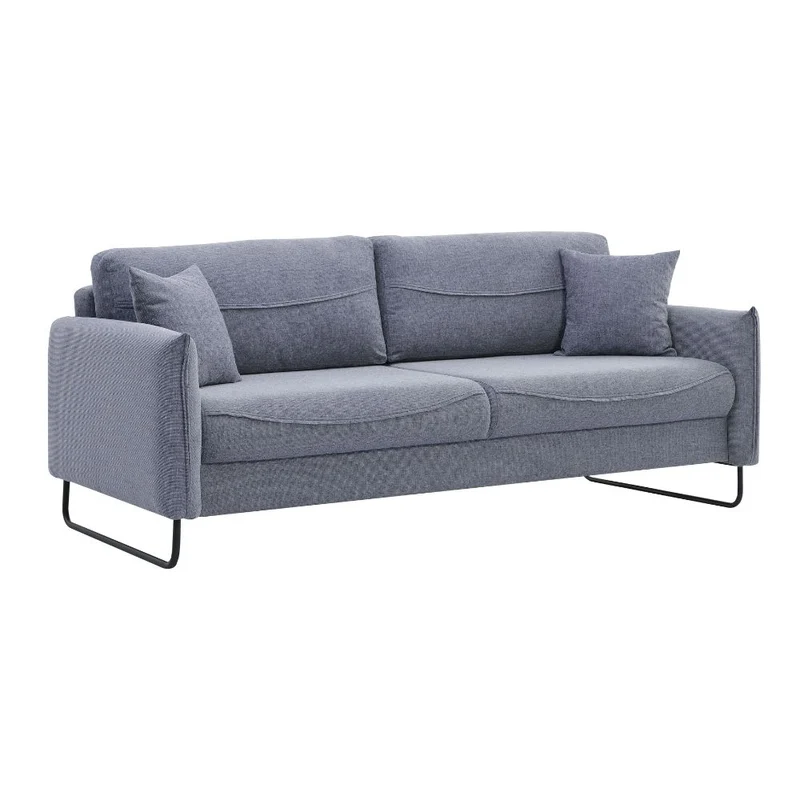 Divano 3 posti con funzione letto tessuto grigio chiaro - Fly