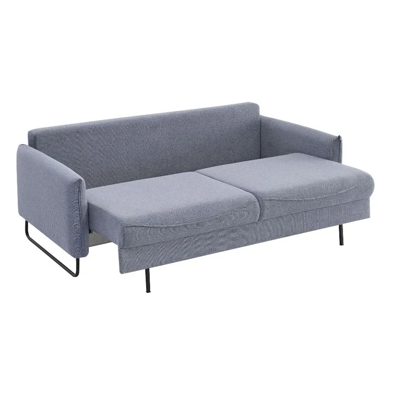 Divano 3 posti con funzione letto tessuto grigio chiaro - Fly