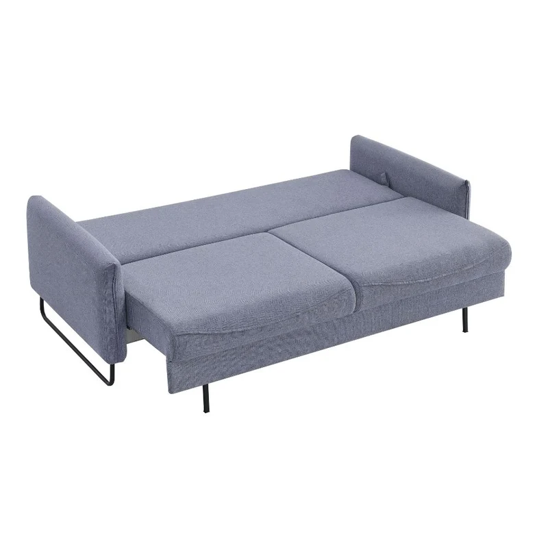 Divano 3 posti con funzione letto tessuto grigio chiaro - Fly