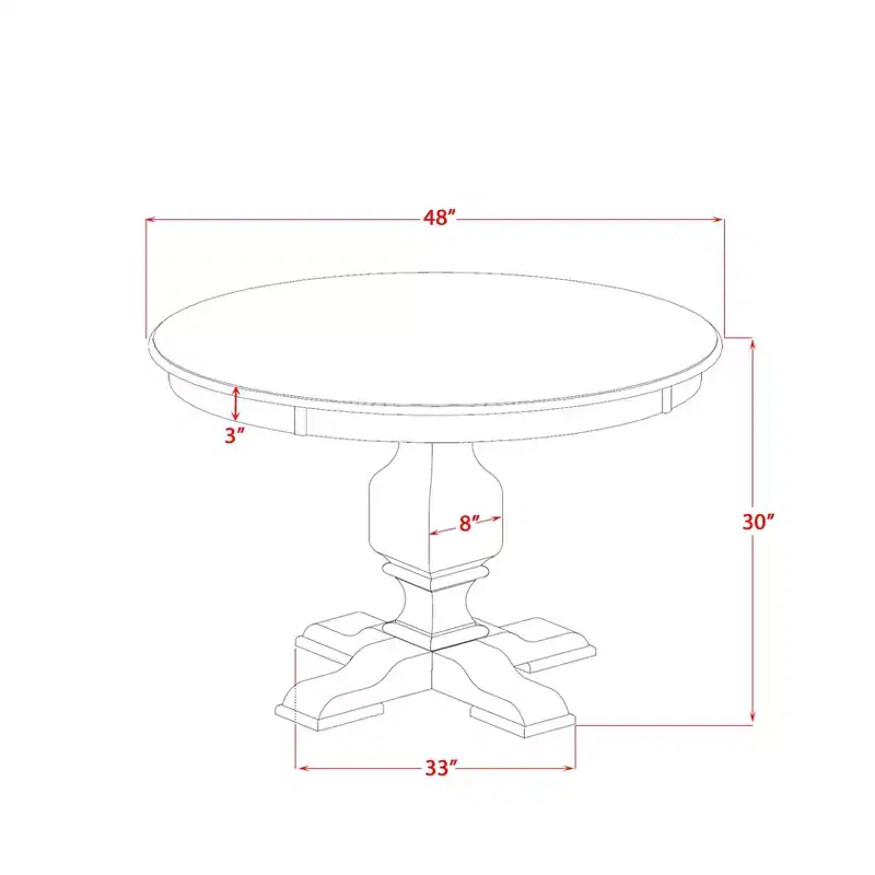 Ensemble de salle à manger moderne HomeStock avec table ronde et chaises en lin noyer