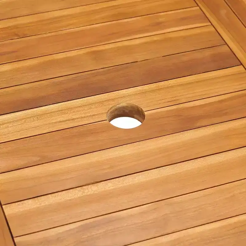 vidaXL Salon de jardin Teck finement poncé marron chaud Ensemble de 7 pièces