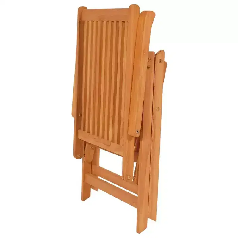 vidaXL Salon de jardin Teck finement poncé marron chaud Ensemble de 7 pièces