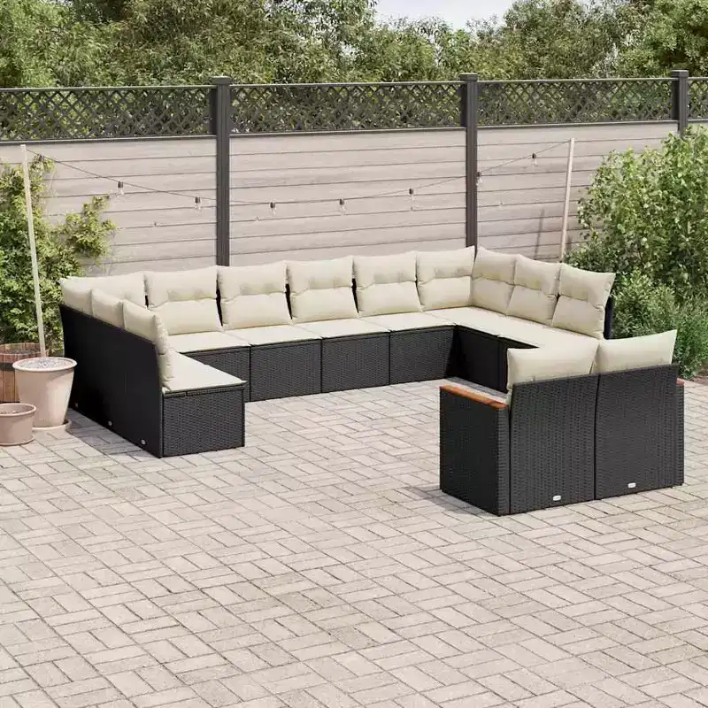 vidaXL Salon de jardin avec coussins en plusieurs coloris
