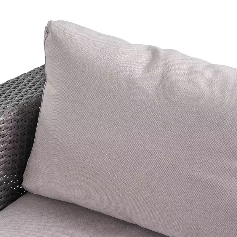 Christopher Knight Home Santa Rosa Ensemble de canapé sectionnel d'extérieur 9 pièces en osier en V et aluminium avec coussins