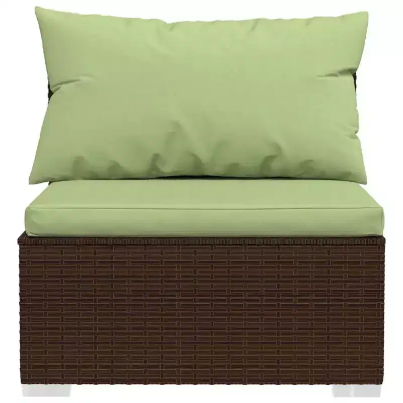 vidaXL Salon de jardin marron, vert