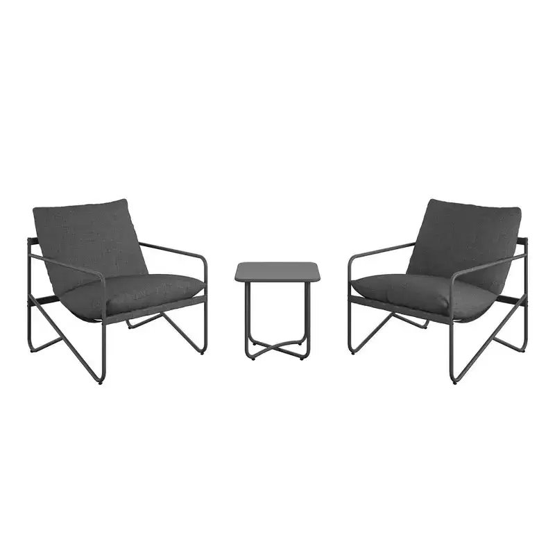 Ensemble Novogratz Wrenn 3 pièces avec siège en toile et coussin