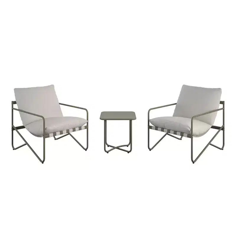 Ensemble Novogratz Wrenn 3 pièces avec siège en toile et coussin
