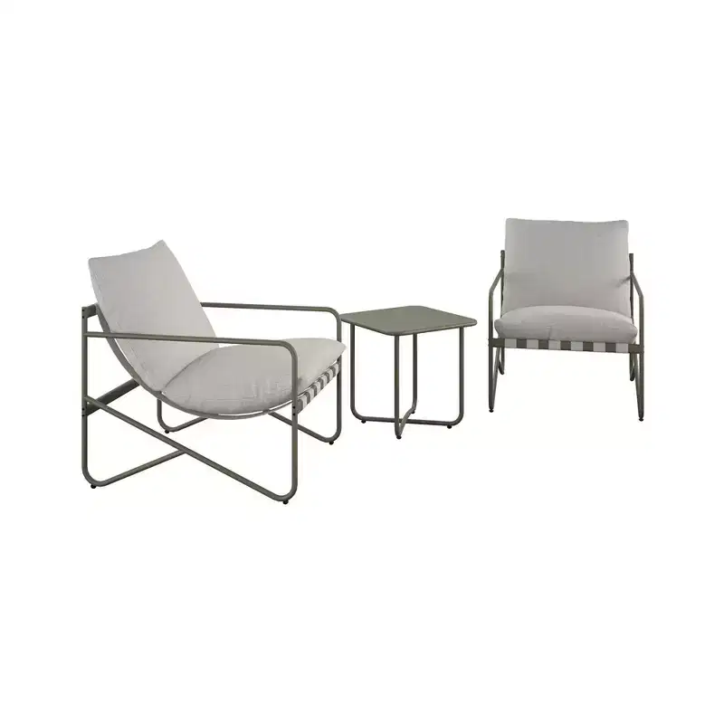 Ensemble Novogratz Wrenn 3 pièces avec siège en toile et coussin