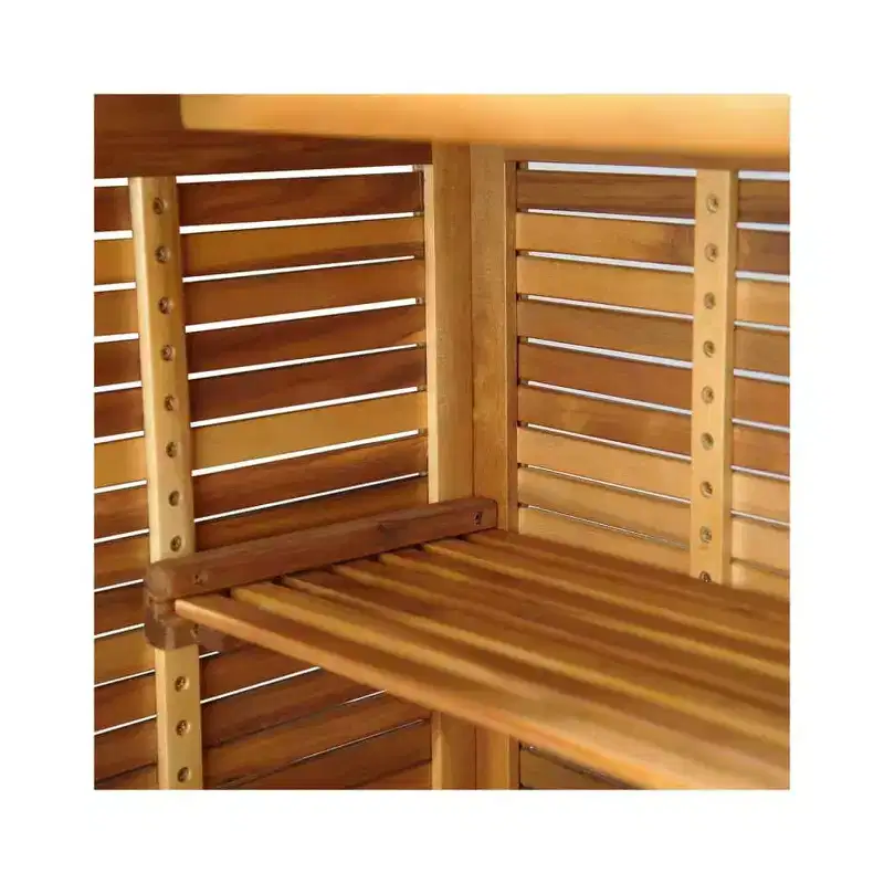 vidaXL Ensemble de bar de jardin Marron Bois d'acacia massif Repose-pieds moyen