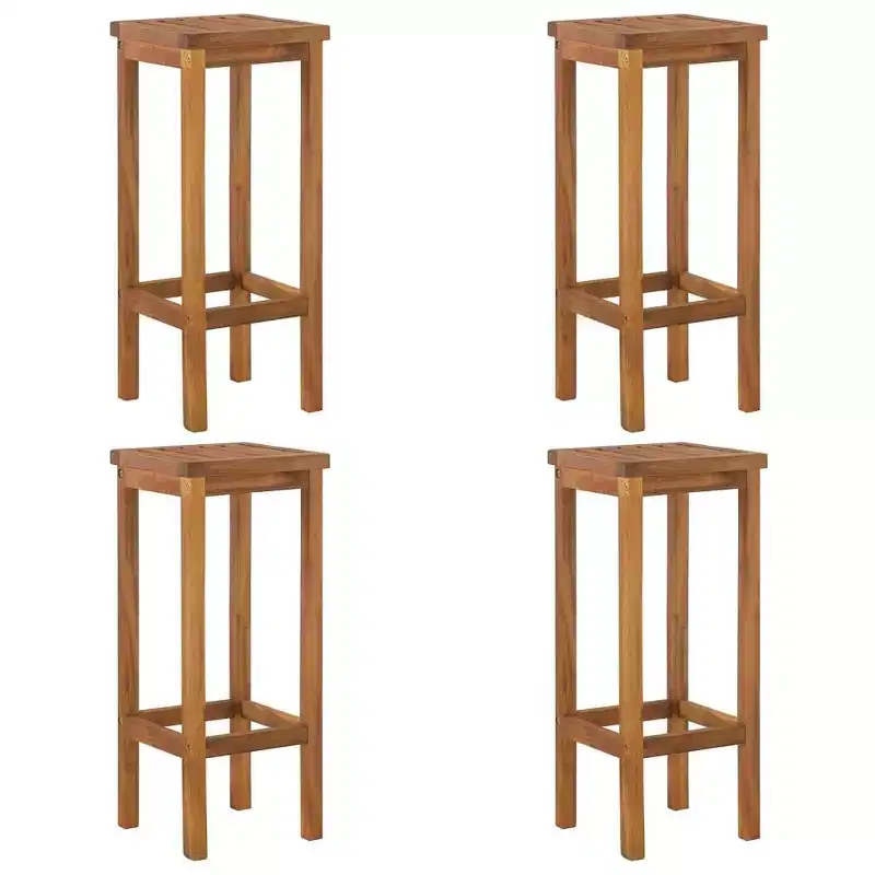 vidaXL Ensemble de bar de jardin Marron Bois d'acacia massif Repose-pieds moyen