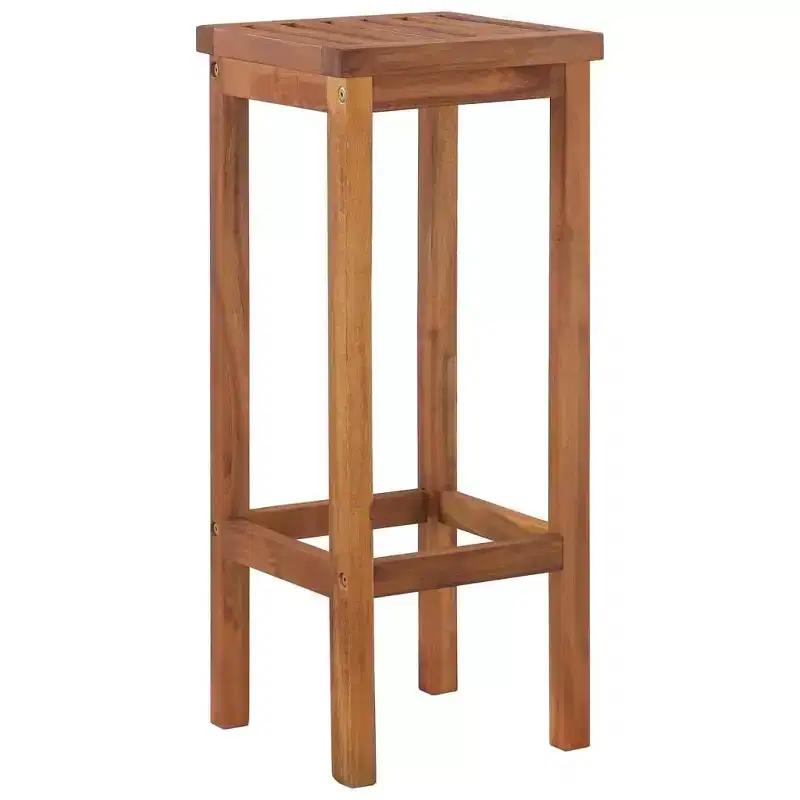 vidaXL Ensemble de bar de jardin Marron Bois d'acacia massif Repose-pieds moyen