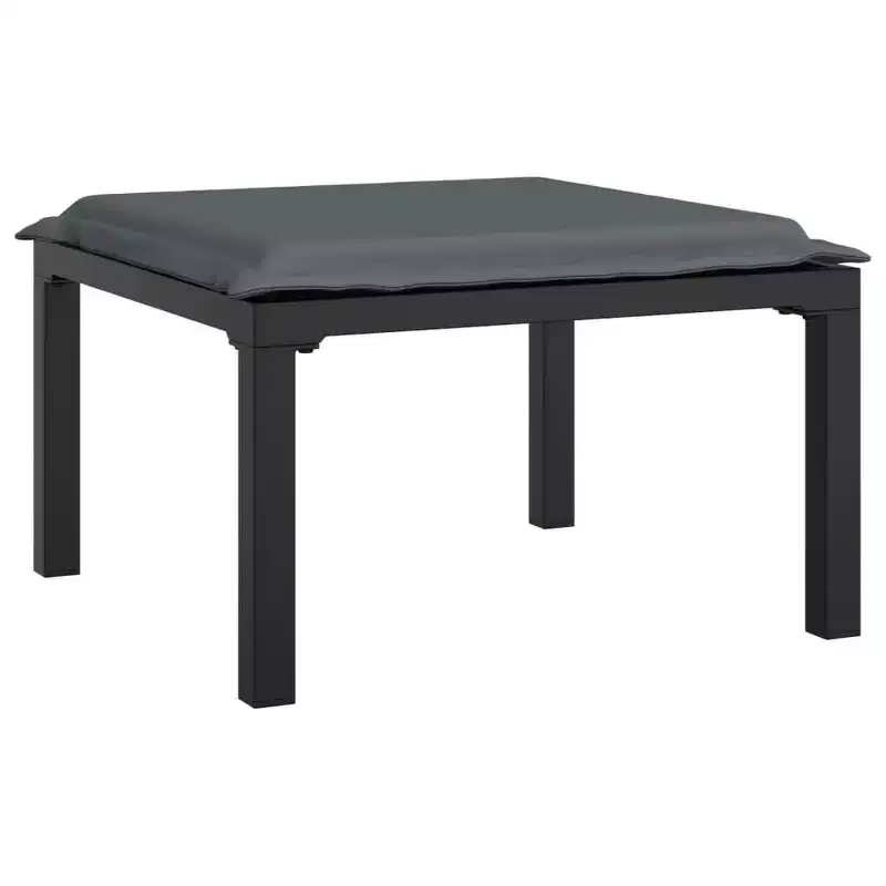 vidaXL Salon de jardin Canapé d'angle en poly rotin noir et gris