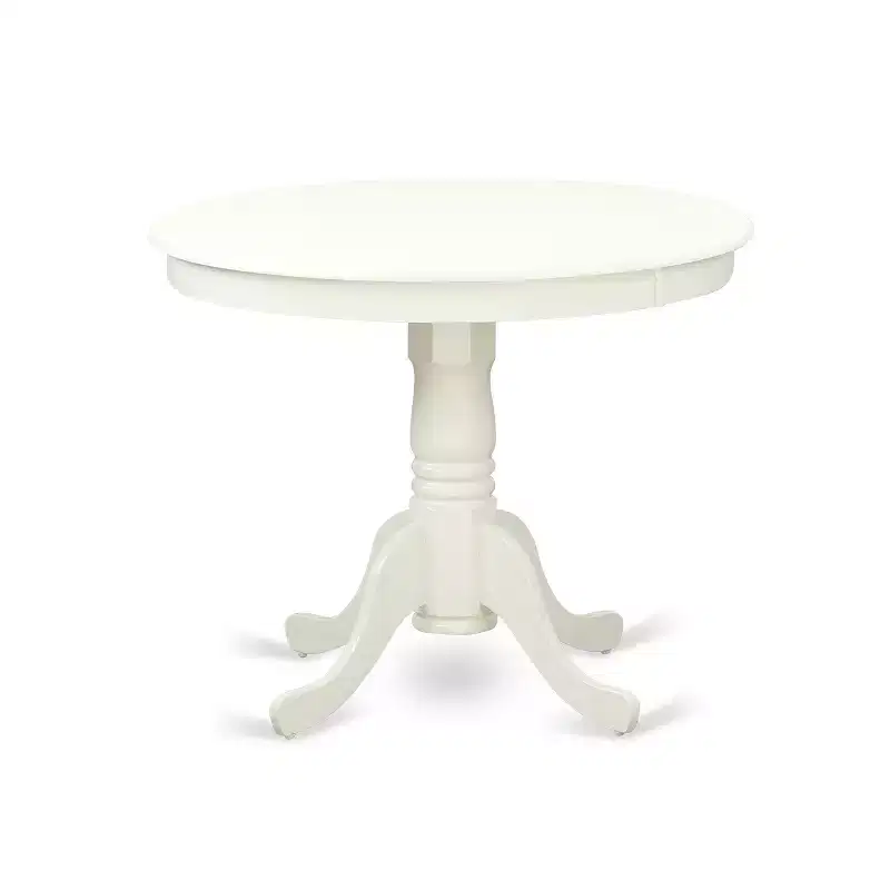 Ensemble de salle à manger HomeStock rond avec chaises en tissu lin 91 cm