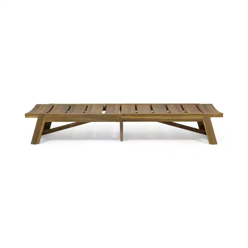 GDFStudio Karyme Ensemble causeuse 3 pièces en bois d'acacia d'extérieur, teck