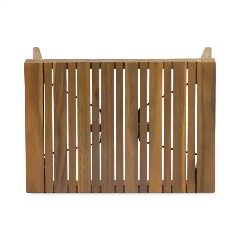 GDFStudio Karyme Ensemble causeuse 3 pièces en bois d'acacia d'extérieur, teck