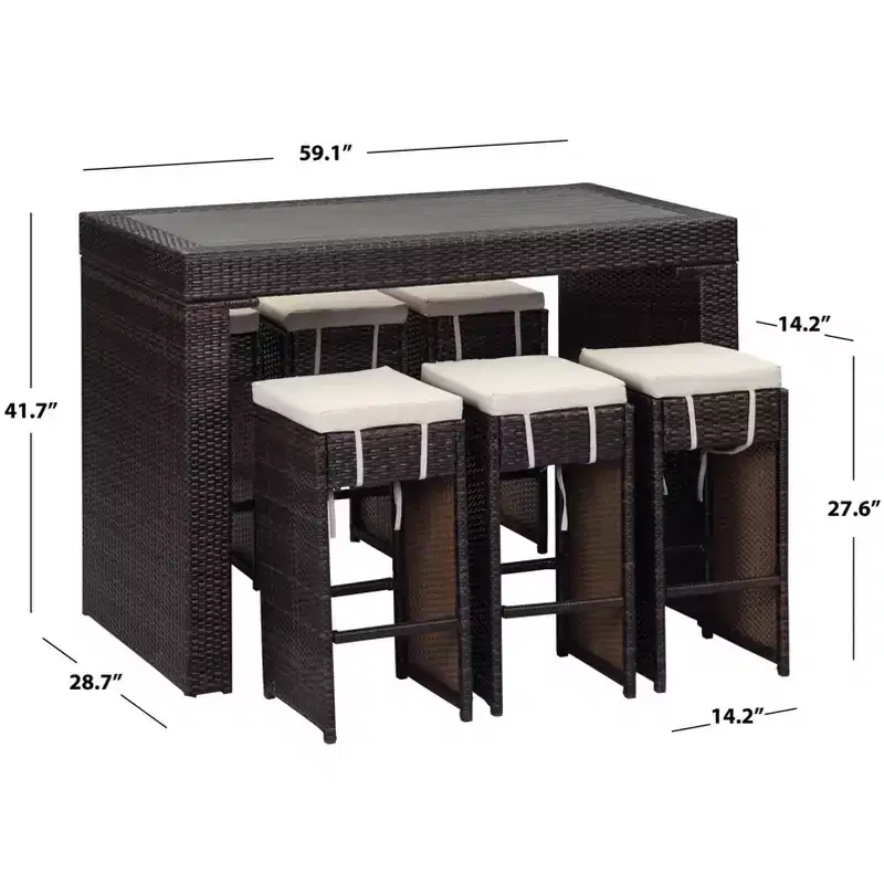 Ensemble de bar Sanders - Intérieur/Extérieur - PAT2502 - Safavieh