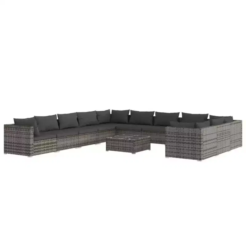 vidaXL Salon de jardin en résine tressée Grand modulaire