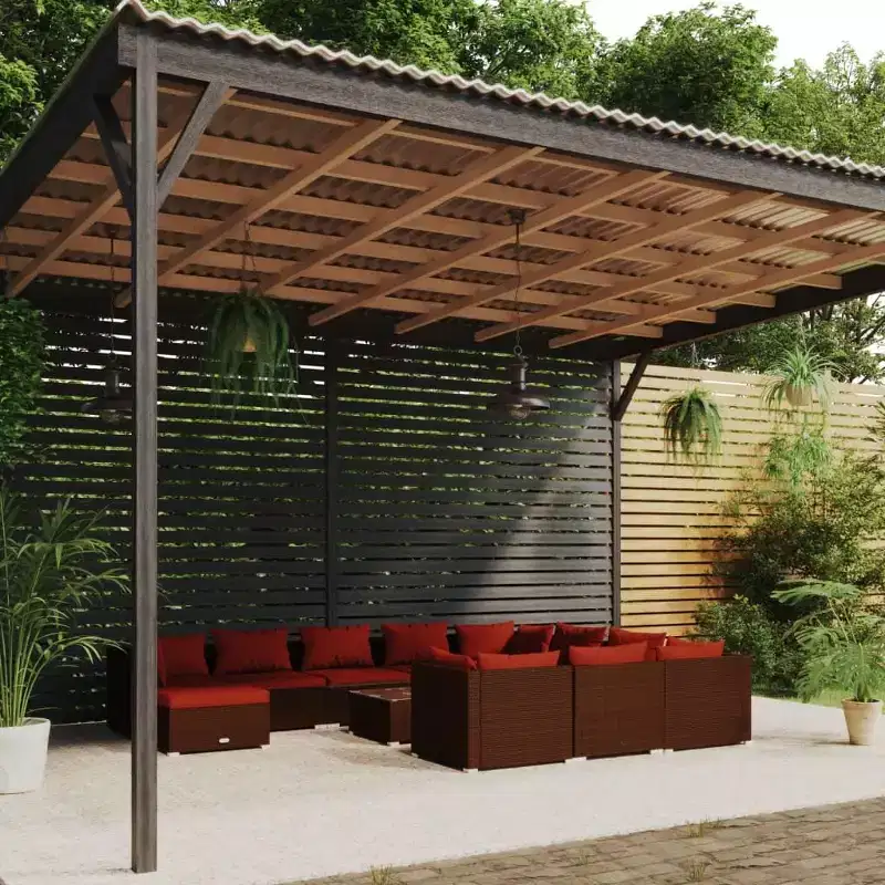 vidaXL Salon de jardin en résine tressée Grand modulaire