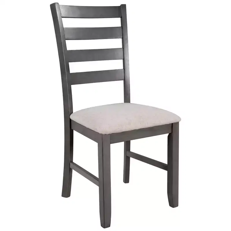 Ensemble de salle à manger rustique 6 pièces en bois avec chaises et banc, gris - ModernLuxe