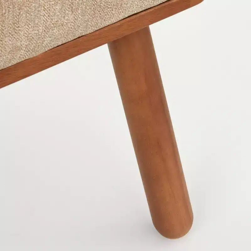 Buylateral Ensemble de salle à manger 4 pièces Playmate Mid-Century Modern Upholstered Breakfast Nook Noyer Meubles rembourrés polyvalents, Hévéa