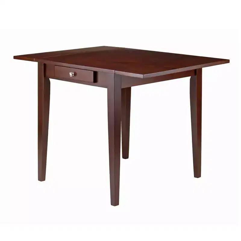 Table à manger 3 pièces Hamilton à rabats et chaises à barreaux Bois/Noyer - Winsome