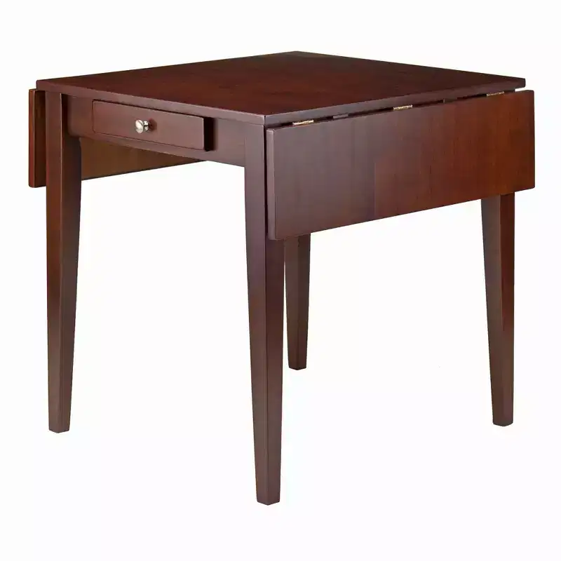 Table à manger 3 pièces Hamilton à rabats et chaises à barreaux Bois/Noyer - Winsome