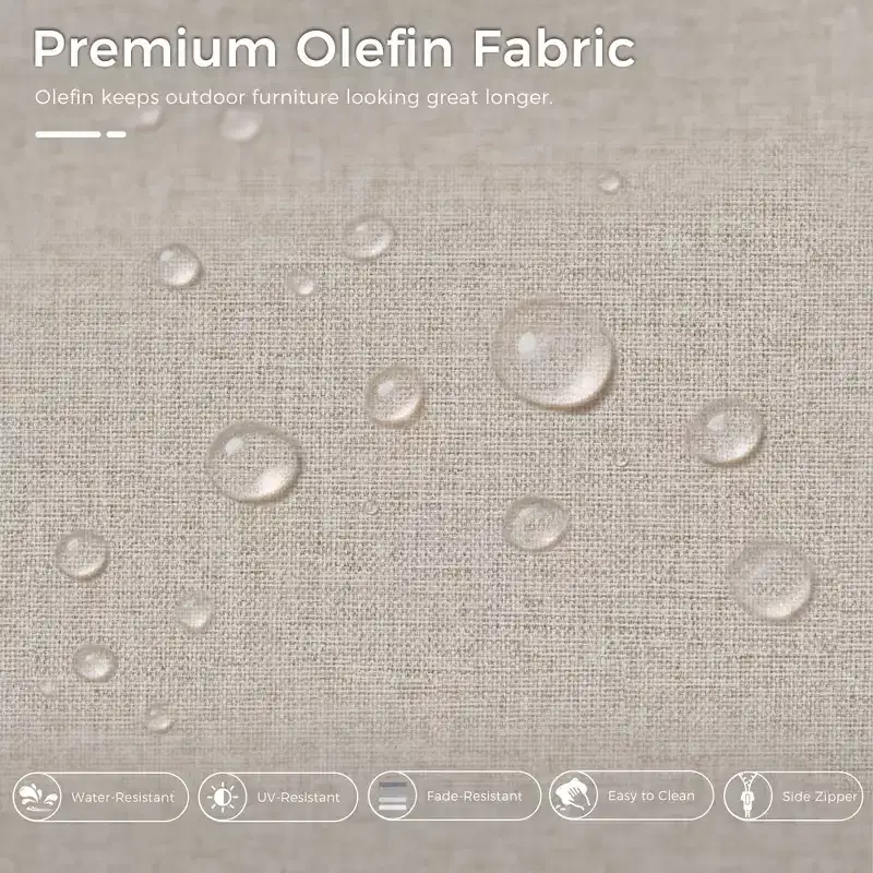 UPTIOT Ensemble de 4 fauteuils pivotants à 360° avec coussins haute densité et conception résistante aux intempéries