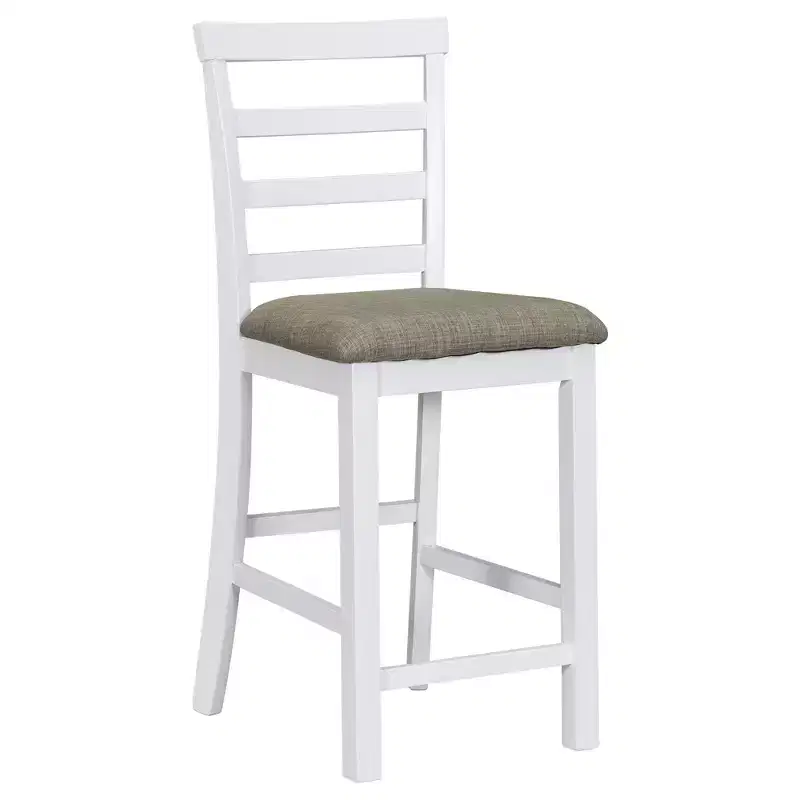 Ensemble de salle à manger 5 pièces de hauteur comptoir pour 4, table rectangulaire en bois avec étagères de rangement et compartiment à vin/barre
