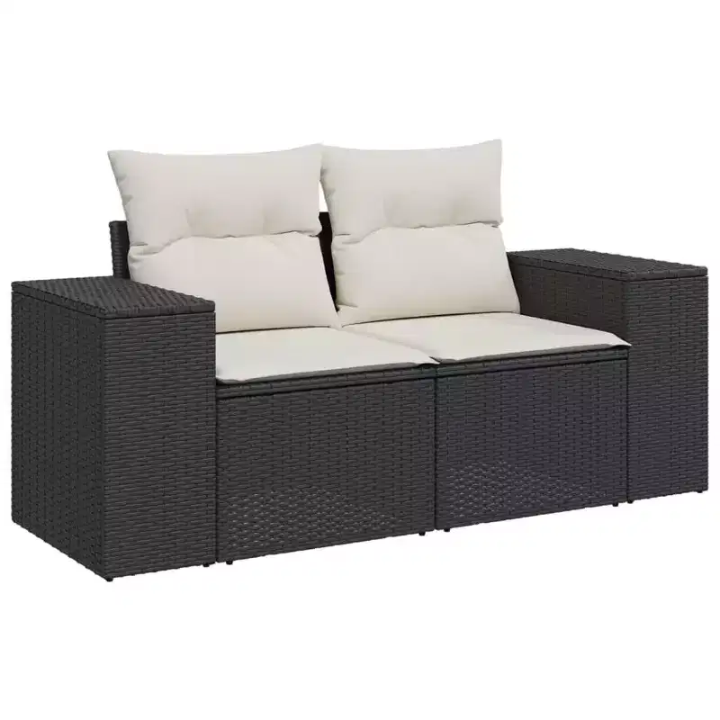vidaXL Salon de jardin 11 pièces avec coussins en rotin synthétique modulable