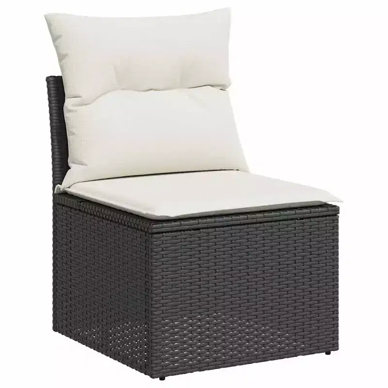 vidaXL Salon de jardin 11 pièces avec coussins en rotin synthétique modulable