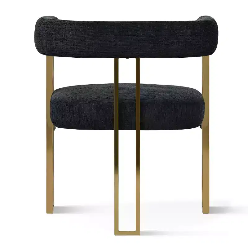 Ensemble Table à Manger Ovale Extensible 3-en-1 avec Chaises Rembourrées en Chenille et Pieds en Métal Doré, Meuble de Salle à Manger Polyvalent - Panipeachy