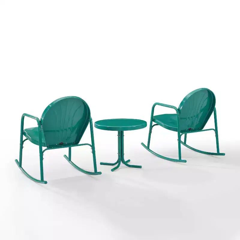 Ensemble de 3 chaises à bascule de jardin Crosley Griffith