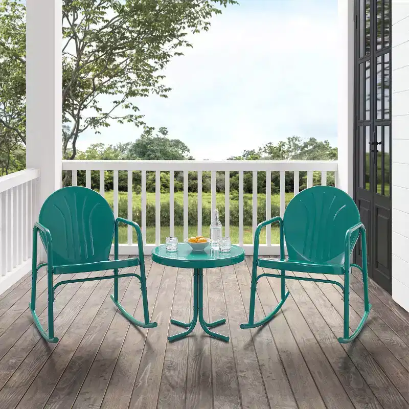 Ensemble de 3 chaises à bascule de jardin Crosley Griffith