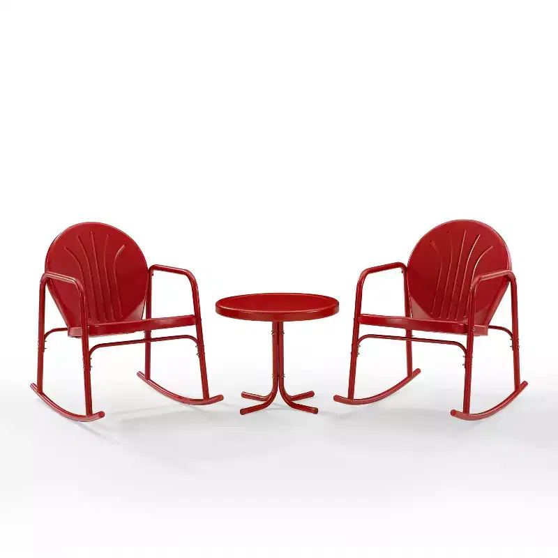 Ensemble de 3 chaises à bascule de jardin Crosley Griffith