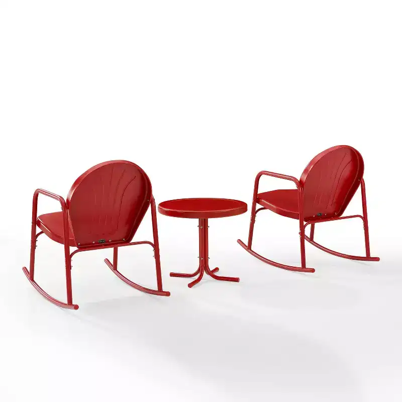 Ensemble de 3 chaises à bascule de jardin Crosley Griffith