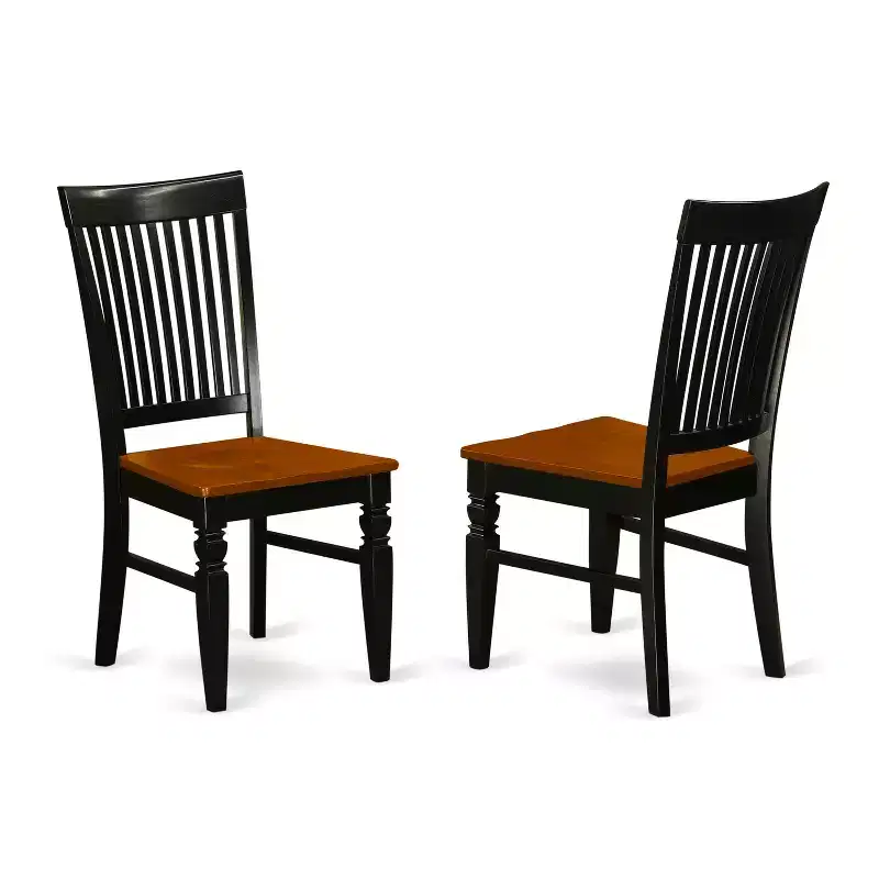 Ensemble de salle à manger 5 pièces moderne - Table et 4 chaises - Finition cerisier noir - Ensemble de cuisine pour petits espaces