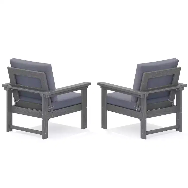 Hyleory Ensemble de mobilier d'extérieur de luxe avec coussins – Conception robuste en PEHD pour un confort optimal