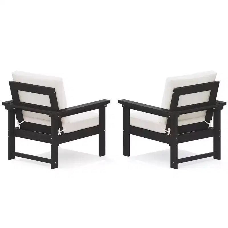 Hyleory Ensemble de mobilier d'extérieur de luxe avec coussins – Conception robuste en PEHD pour un confort optimal