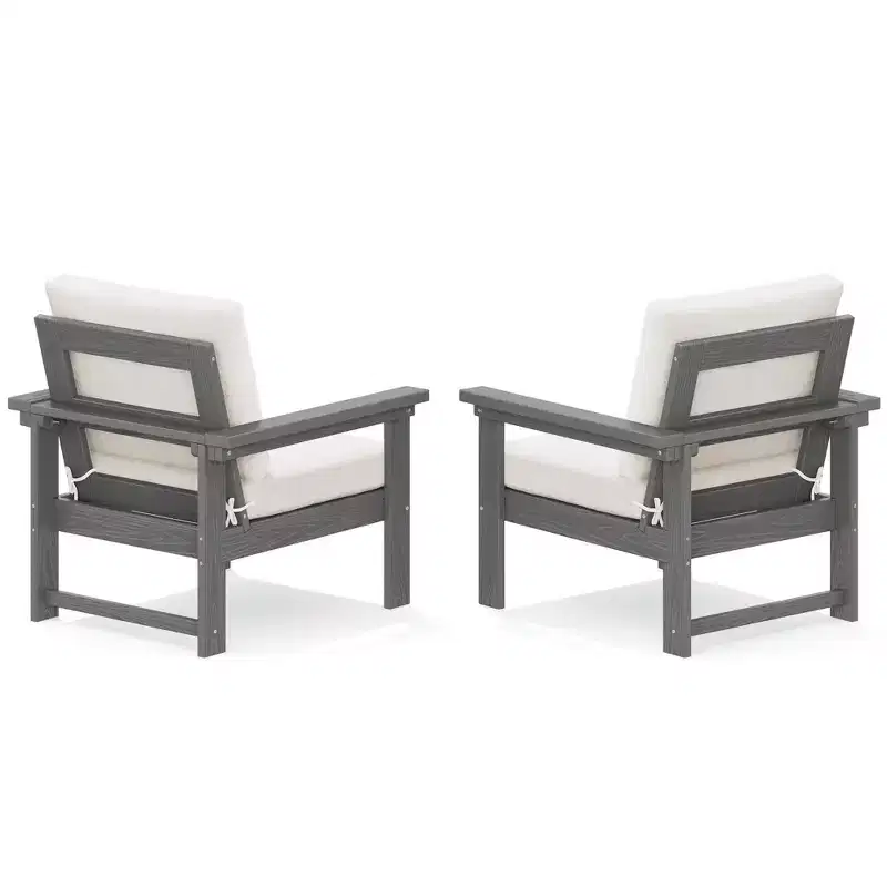 Hyleory Ensemble de mobilier d'extérieur de luxe avec coussins – Conception robuste en PEHD pour un confort optimal