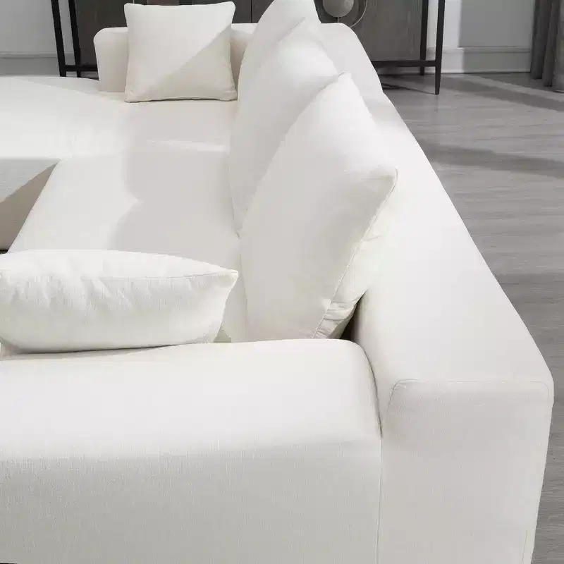 Canapé d'angle modulable 2 pièces Elio Modern de GDFStudio avec coussins