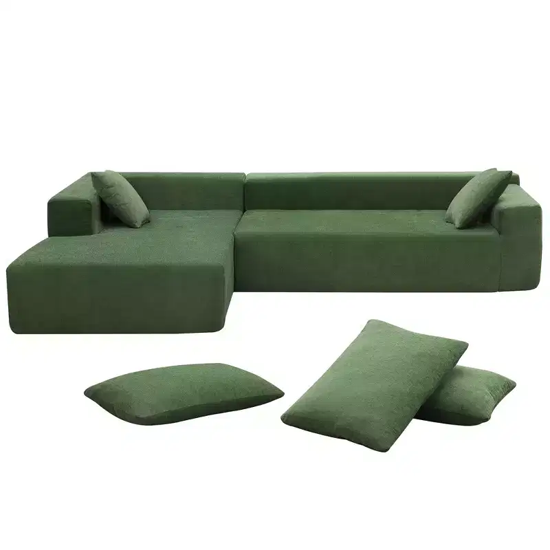 Canapé d'angle modulable 2 pièces Elio Modern de GDFStudio avec coussins